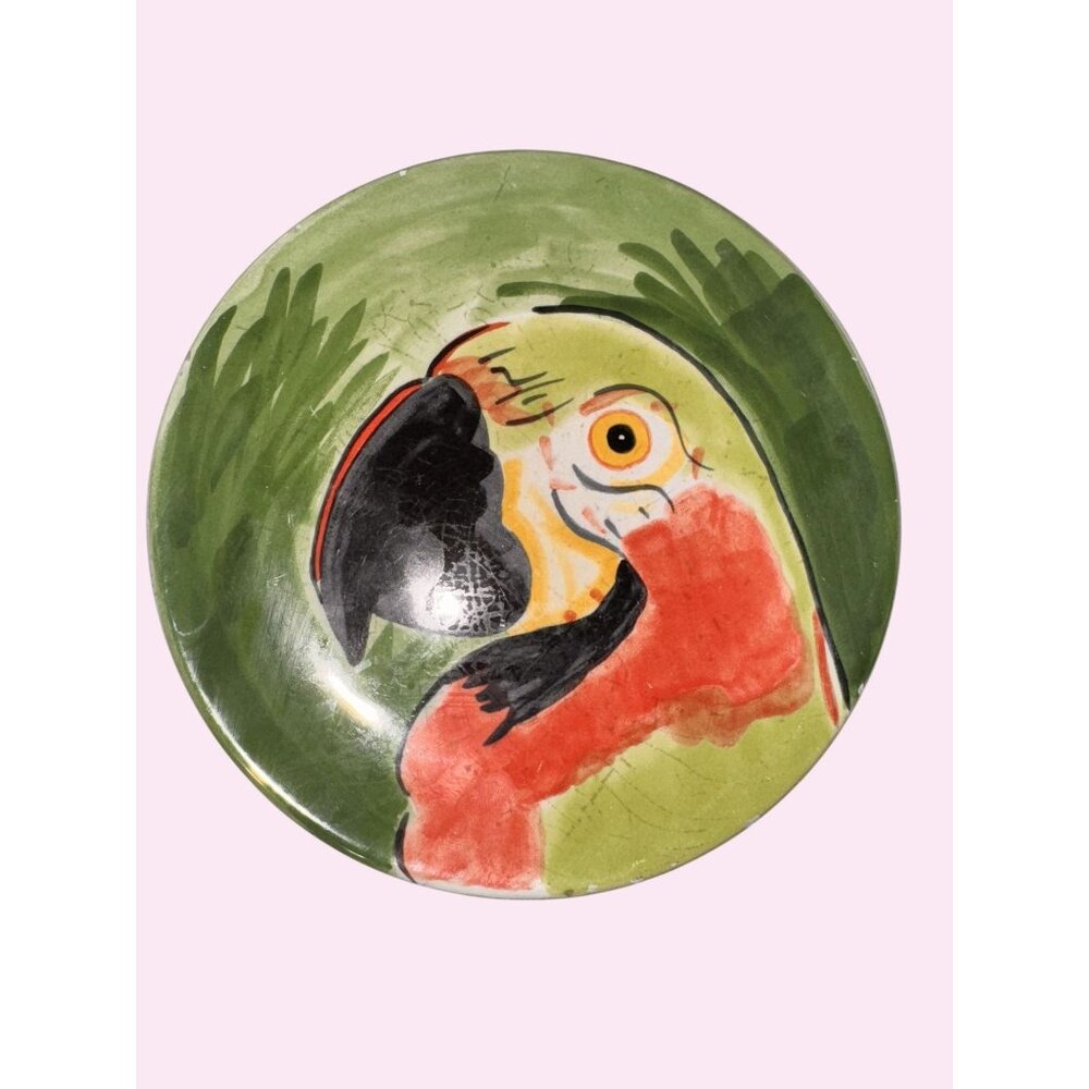 Pottery Barn Parrot Plate - Microwaveable & Dishwasher Safe